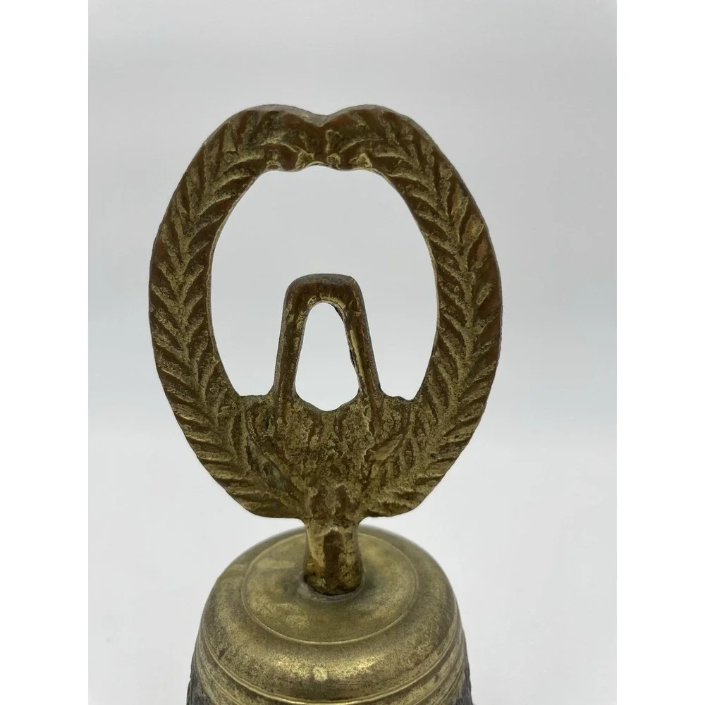 Vintage Brass Spanish Colonial Mission  Metal Handheld Bell Size Height 6